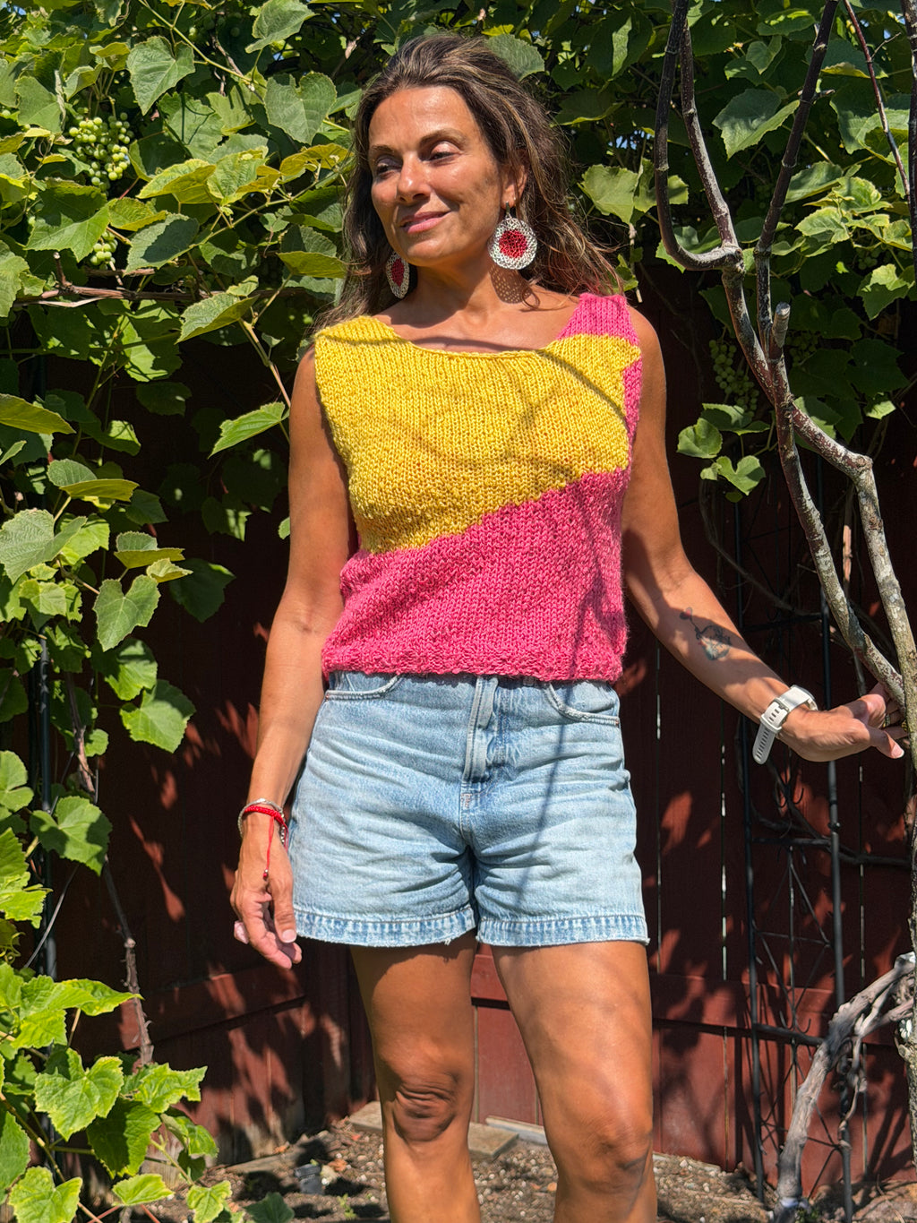 Cotton Hand-Knit Tank Top