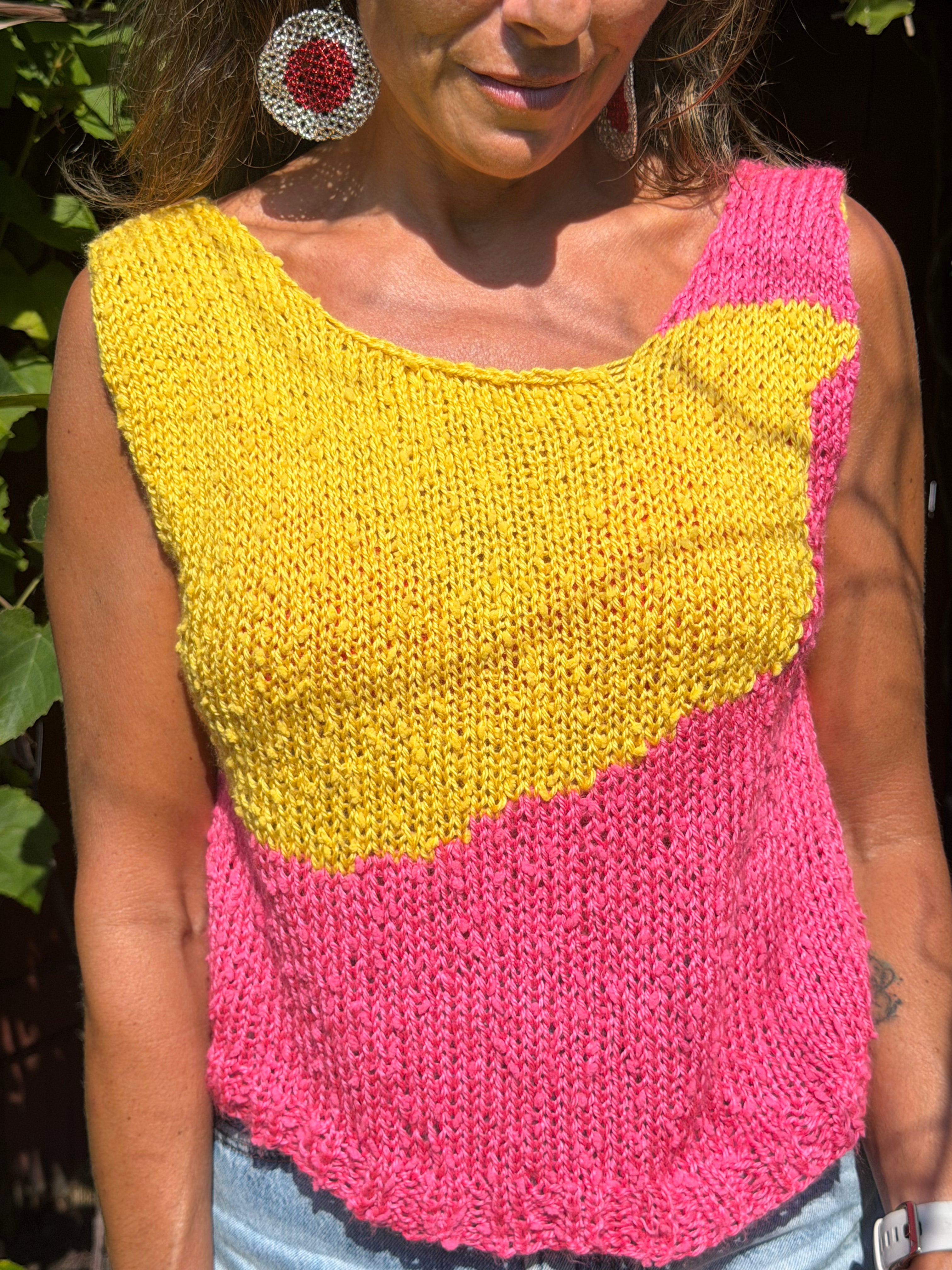 Cotton Hand-Knit Tank Top