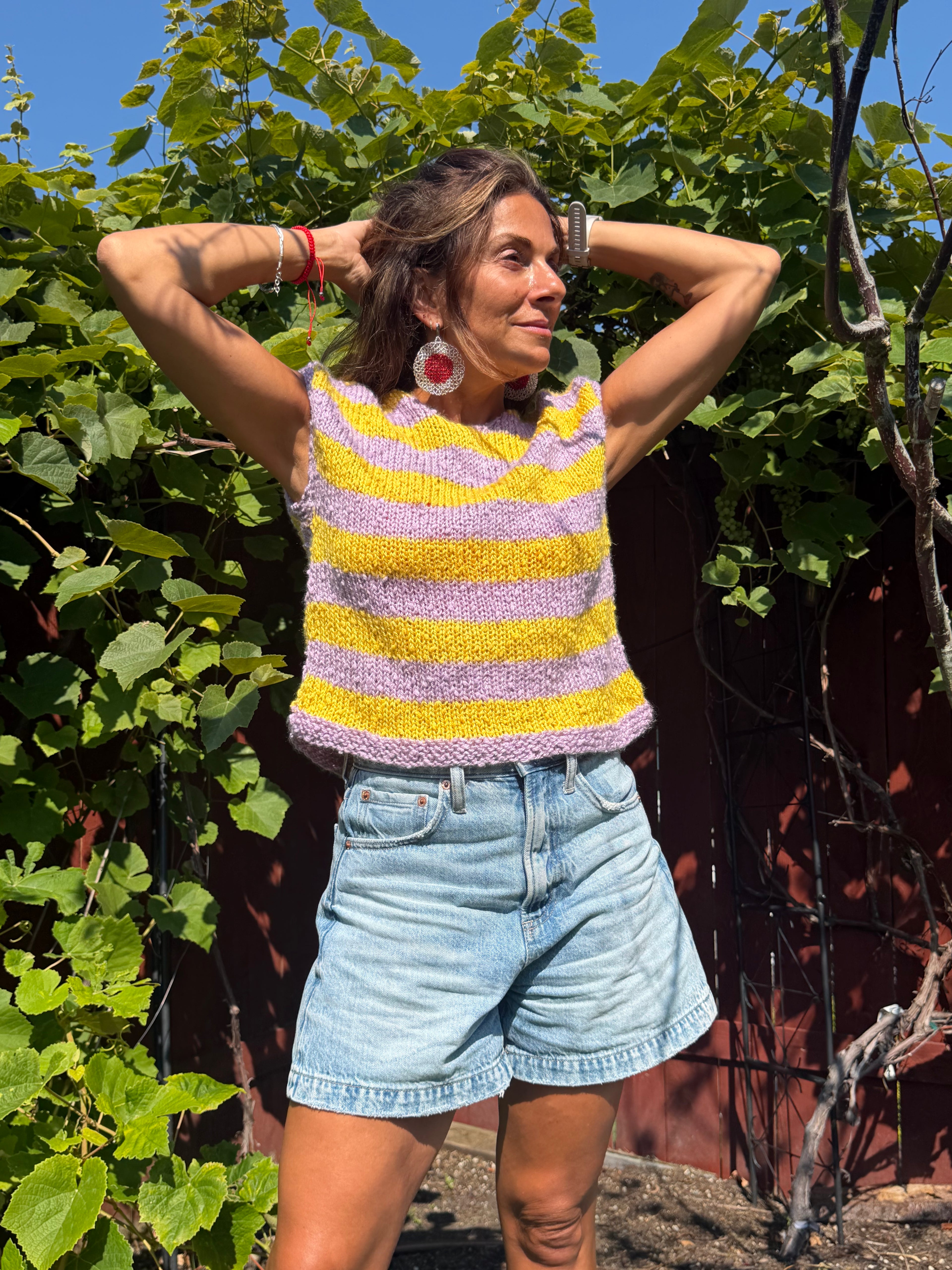Cotton Hand-Knit Tank Top