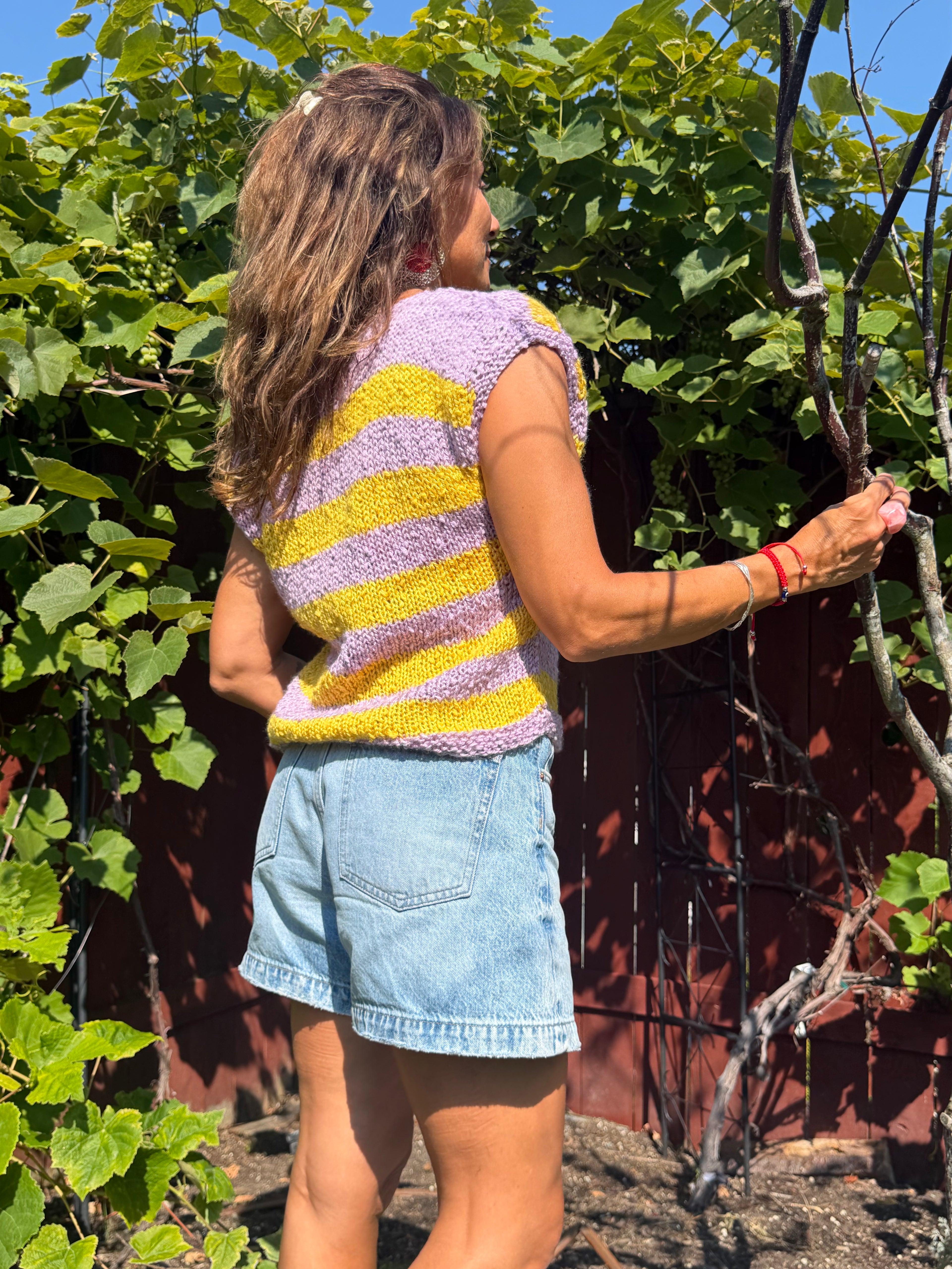 Cotton Hand-Knit Tank Top