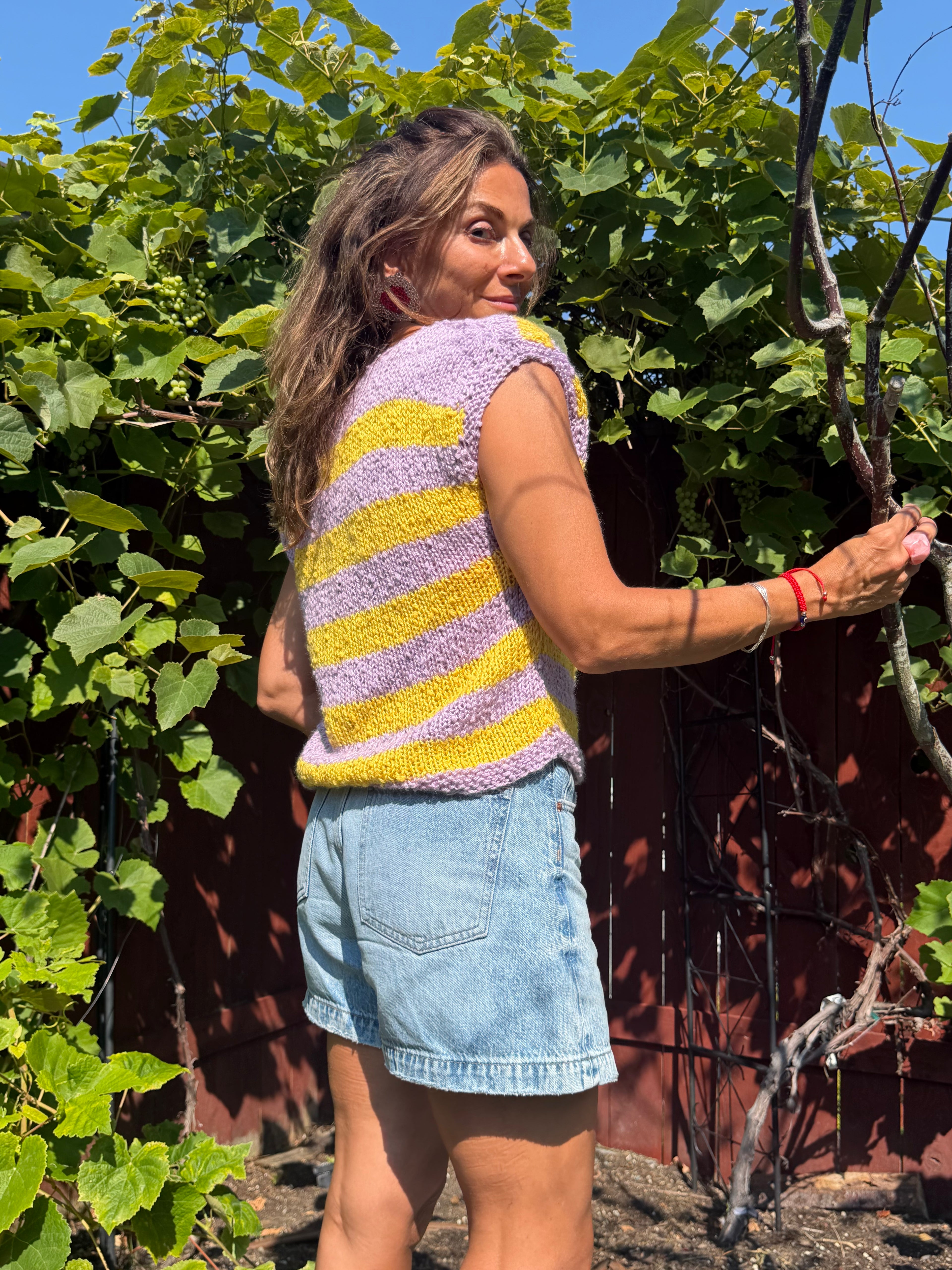 Cotton Hand-Knit Tank Top