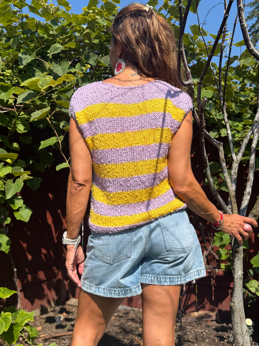 Cotton Hand-Knit Tank Top
