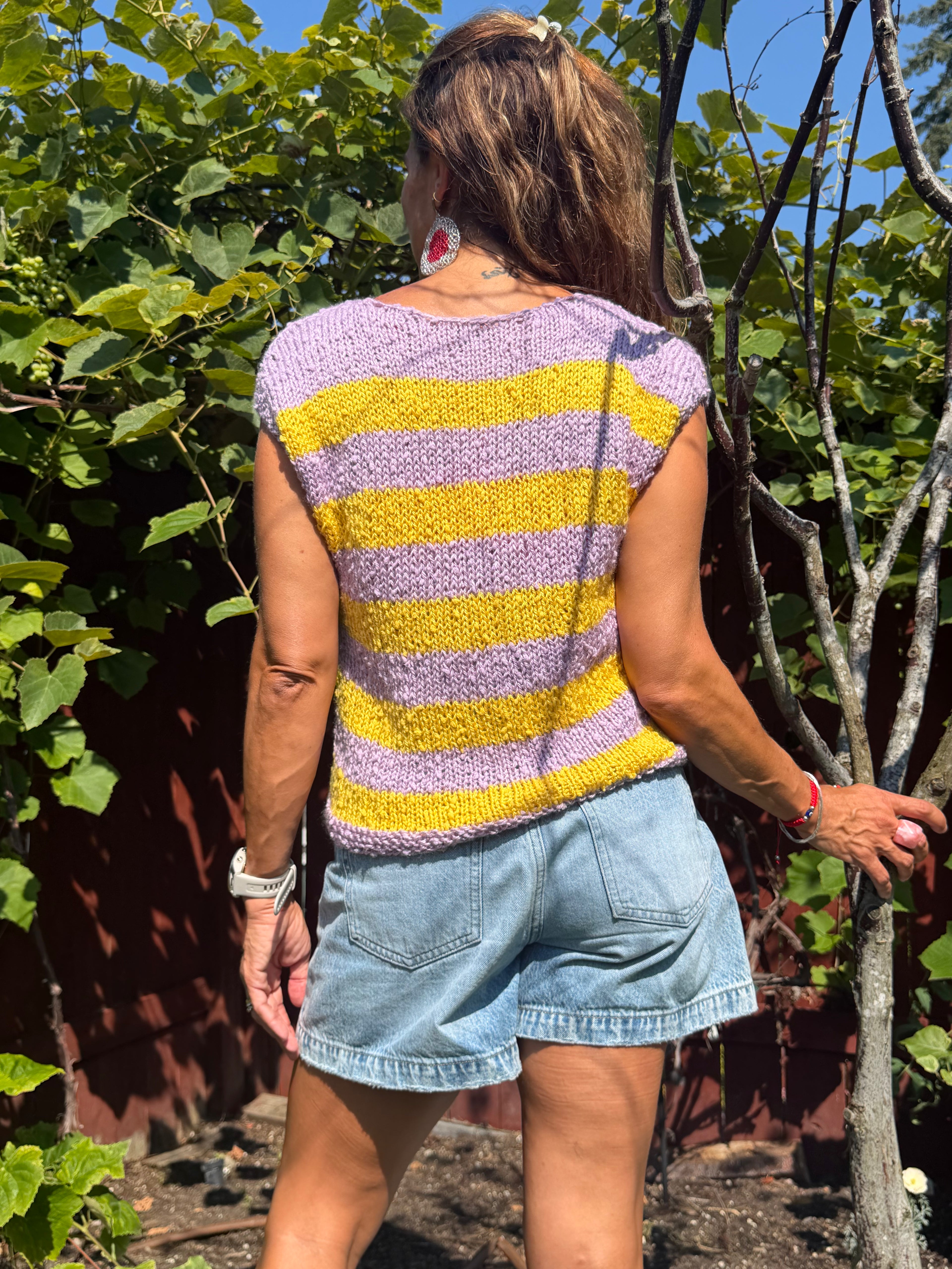 Cotton Hand-Knit Tank Top