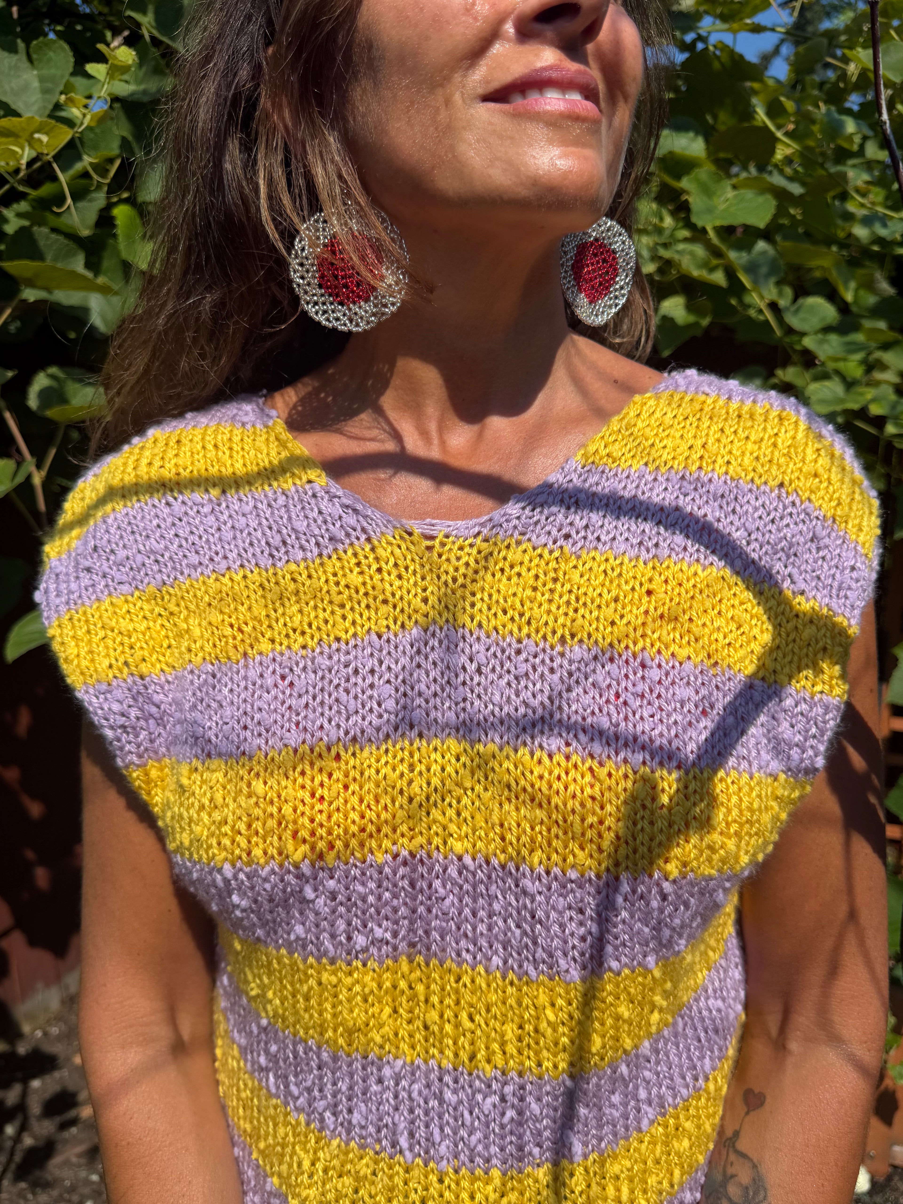 Cotton Hand-Knit Tank Top