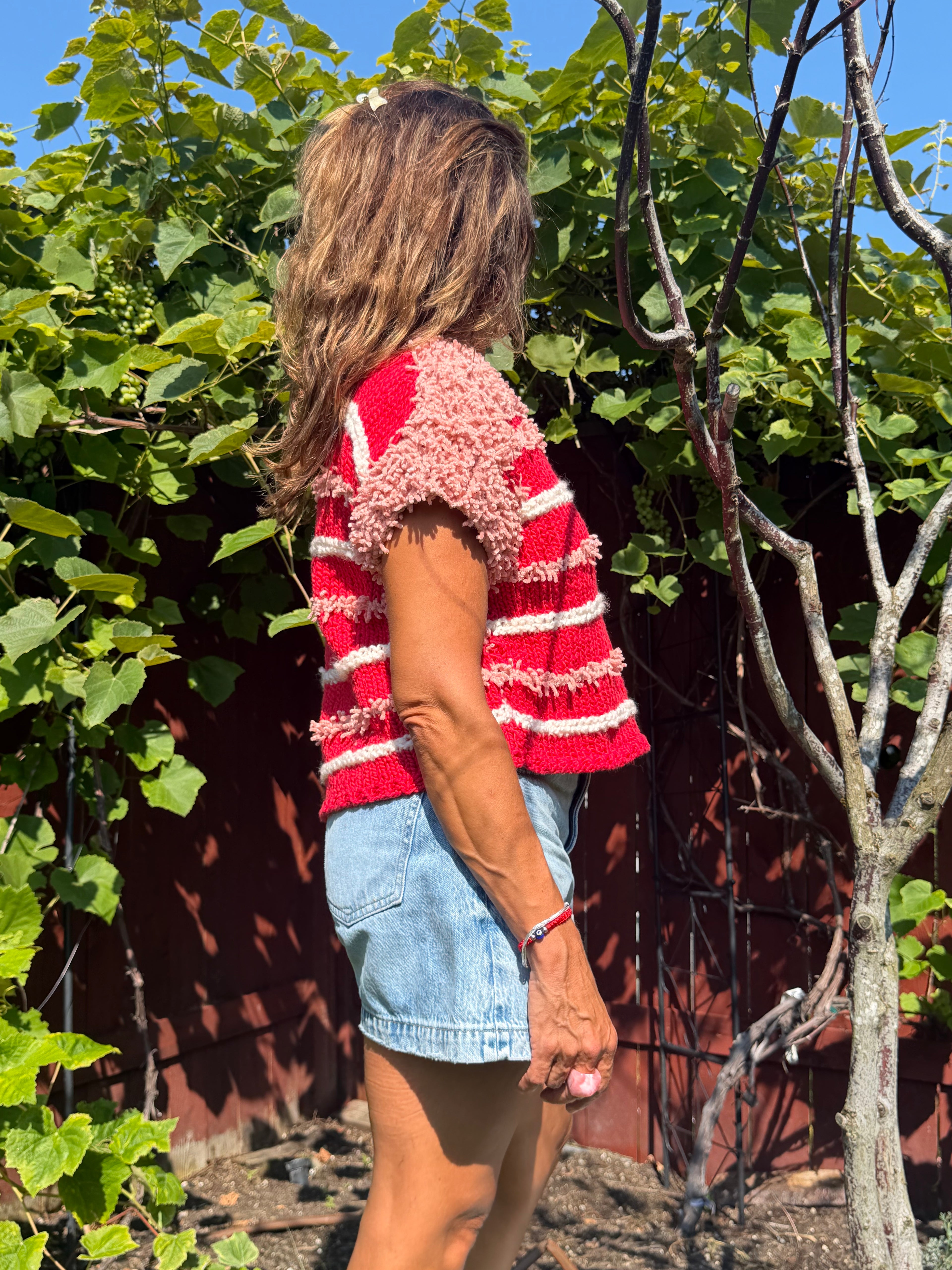 Textured Reversible Knit Top