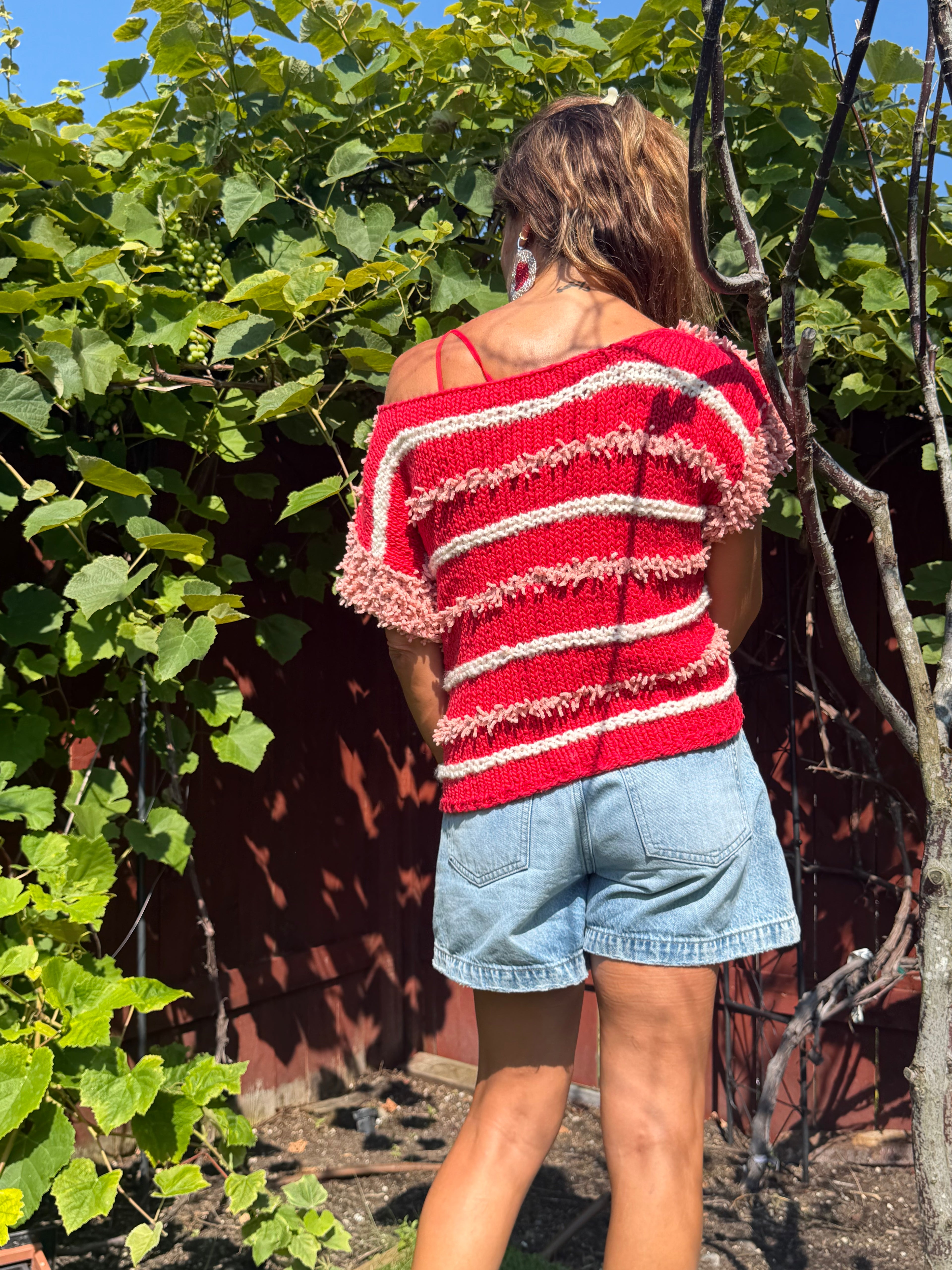 Textured Reversible Knit Top