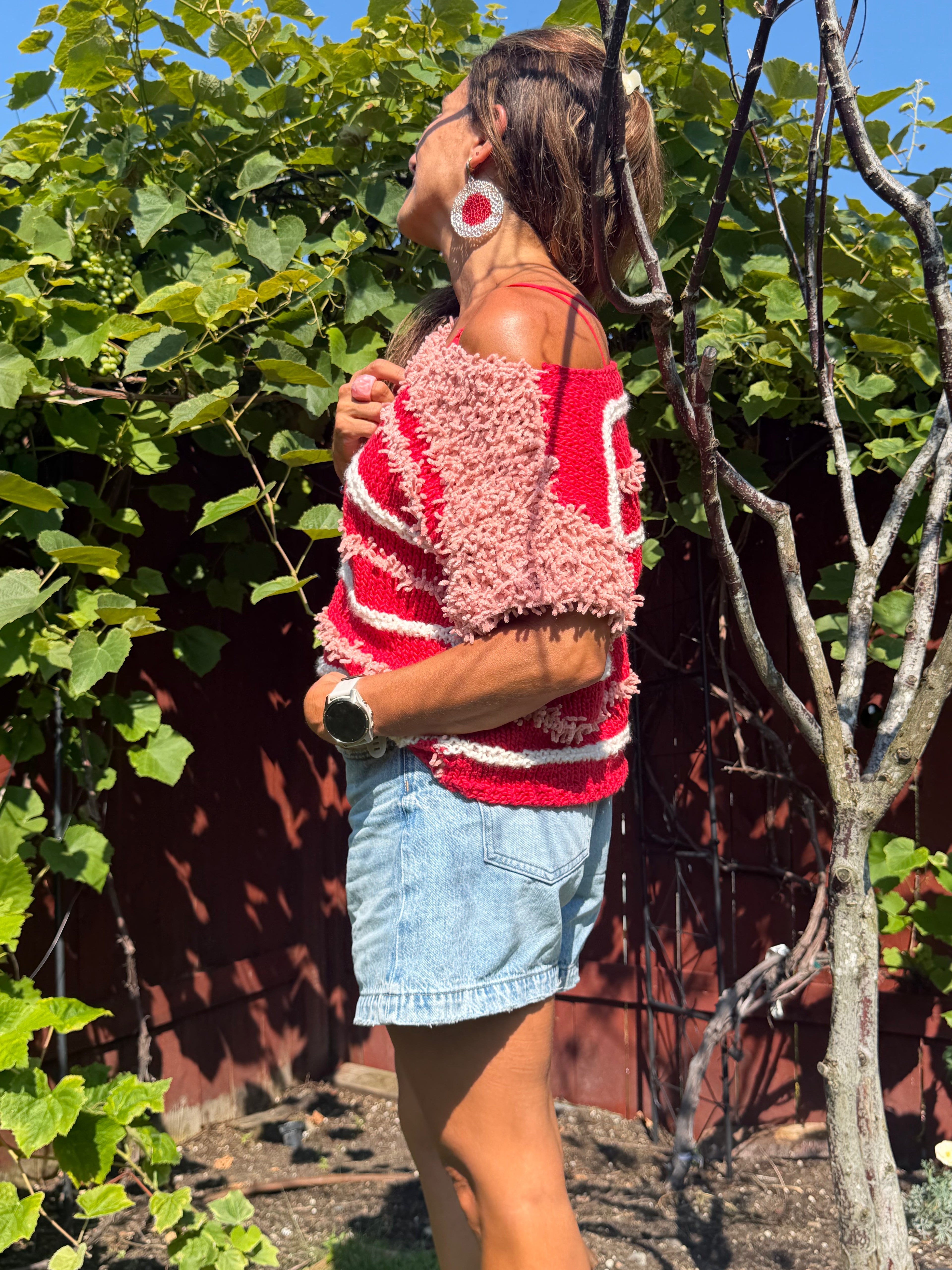 Textured Reversible Knit Top