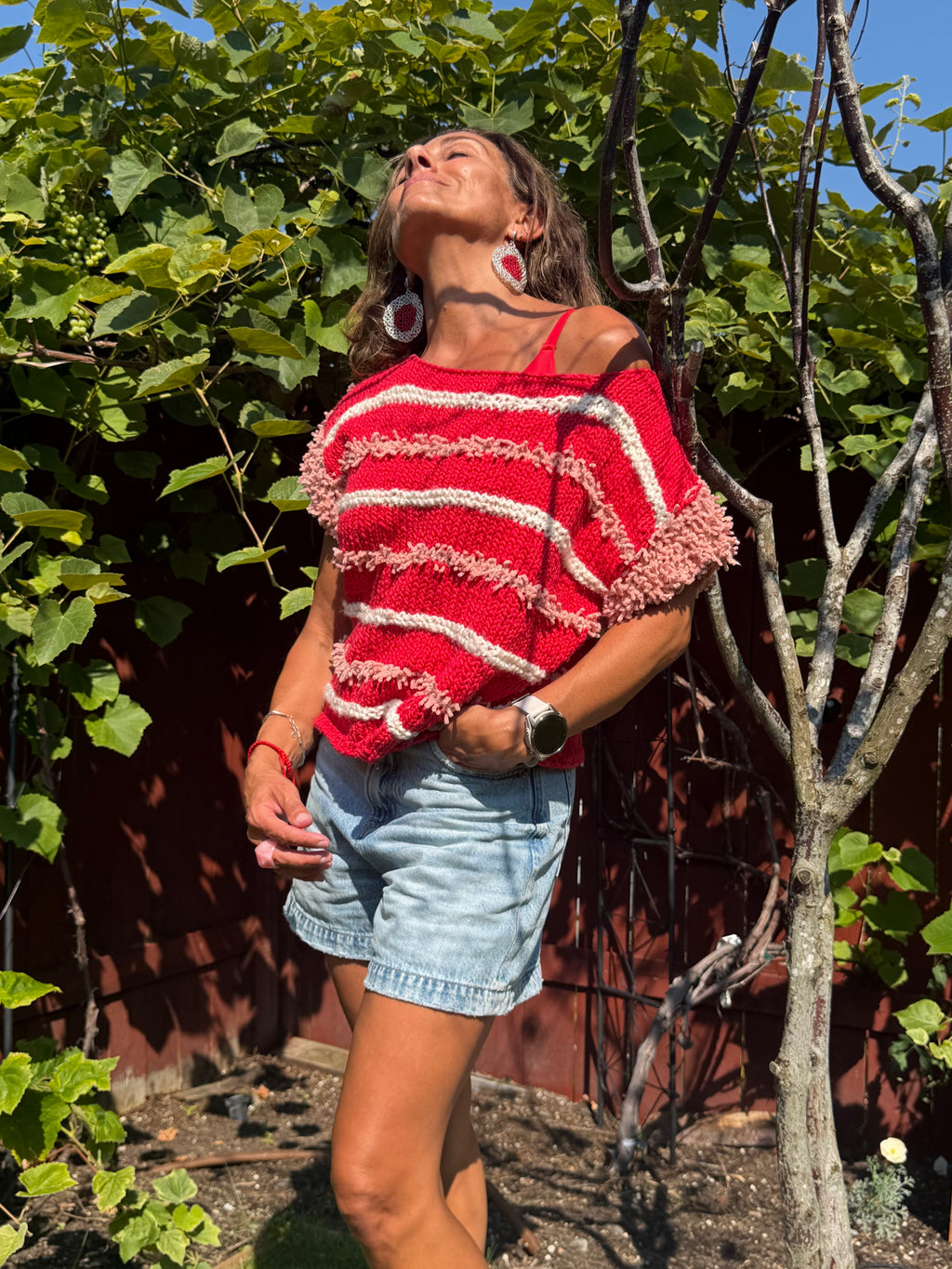 Textured Reversible Knit Top