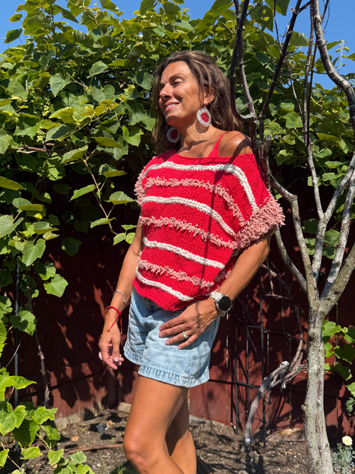 Textured Reversible Knit Top
